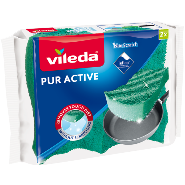 Burete vase pentru teflon Vileda Active Wave, 2 bucăți
