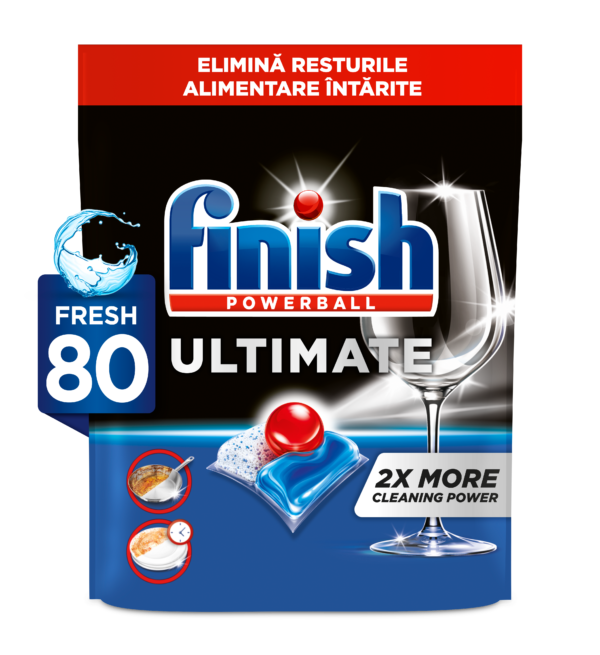 Detergent capsule pentru mașina de spălat vase Finish Ultimate, 80 spălări