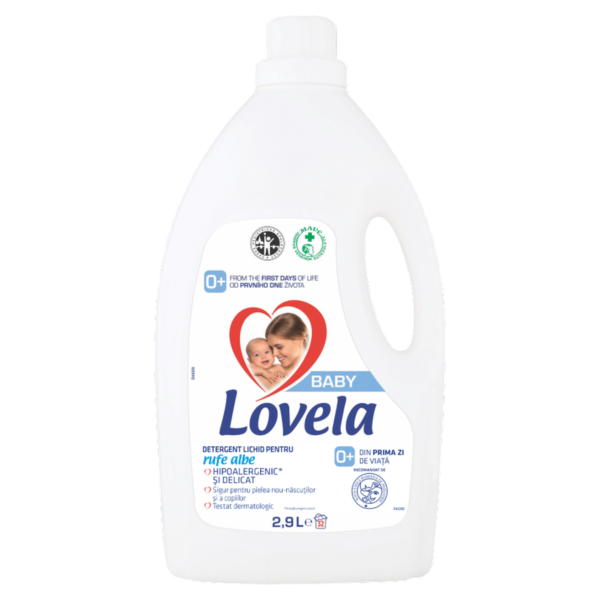 Detergent lichid Lovela Baby, pentru rufe albe, 2.9 L