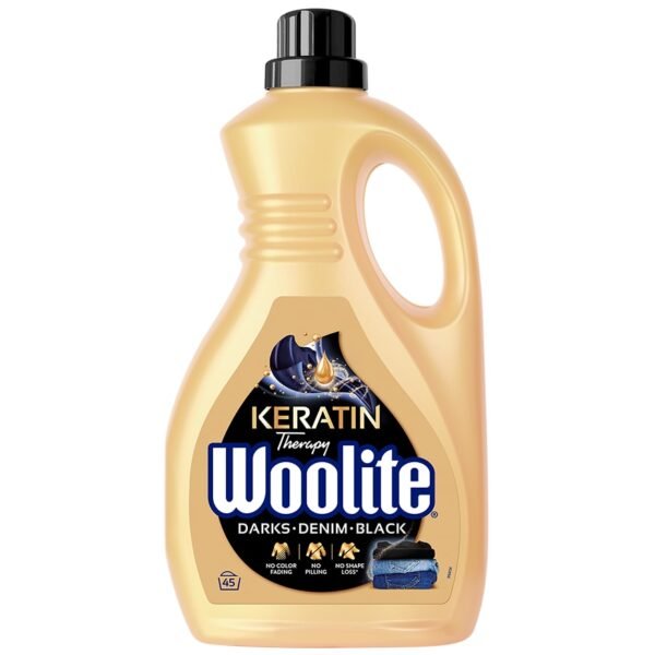 Detergent lichid Woolite Keratin rufe negre, 45 spălări, 2.7 l