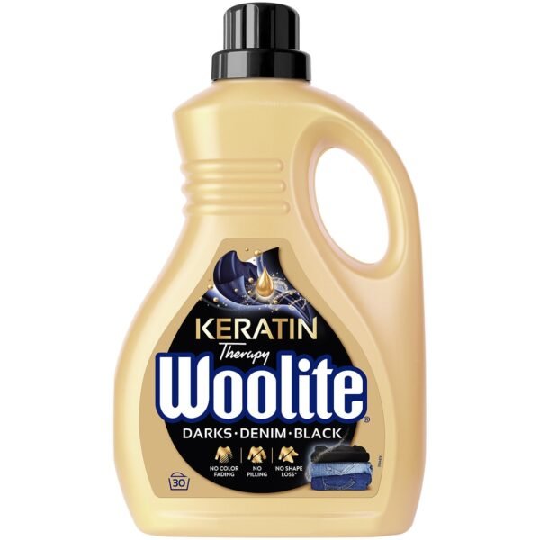Detergent lichid Woolite Keratin rufe negre, 30 spălări, 1.8 l