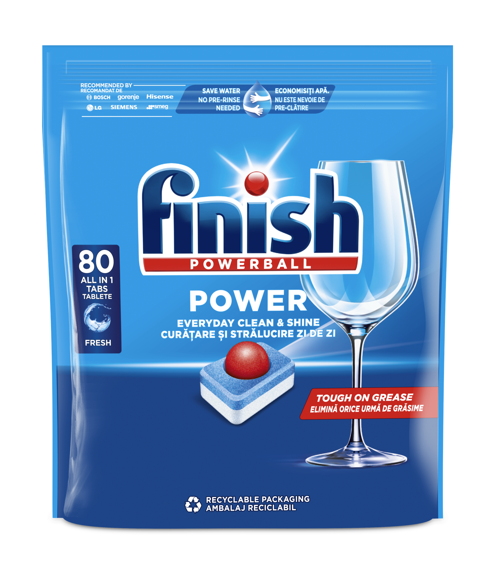 Finish Power detergent tablete pentru mașina de spălat vase, 80 spălări – imagine 3