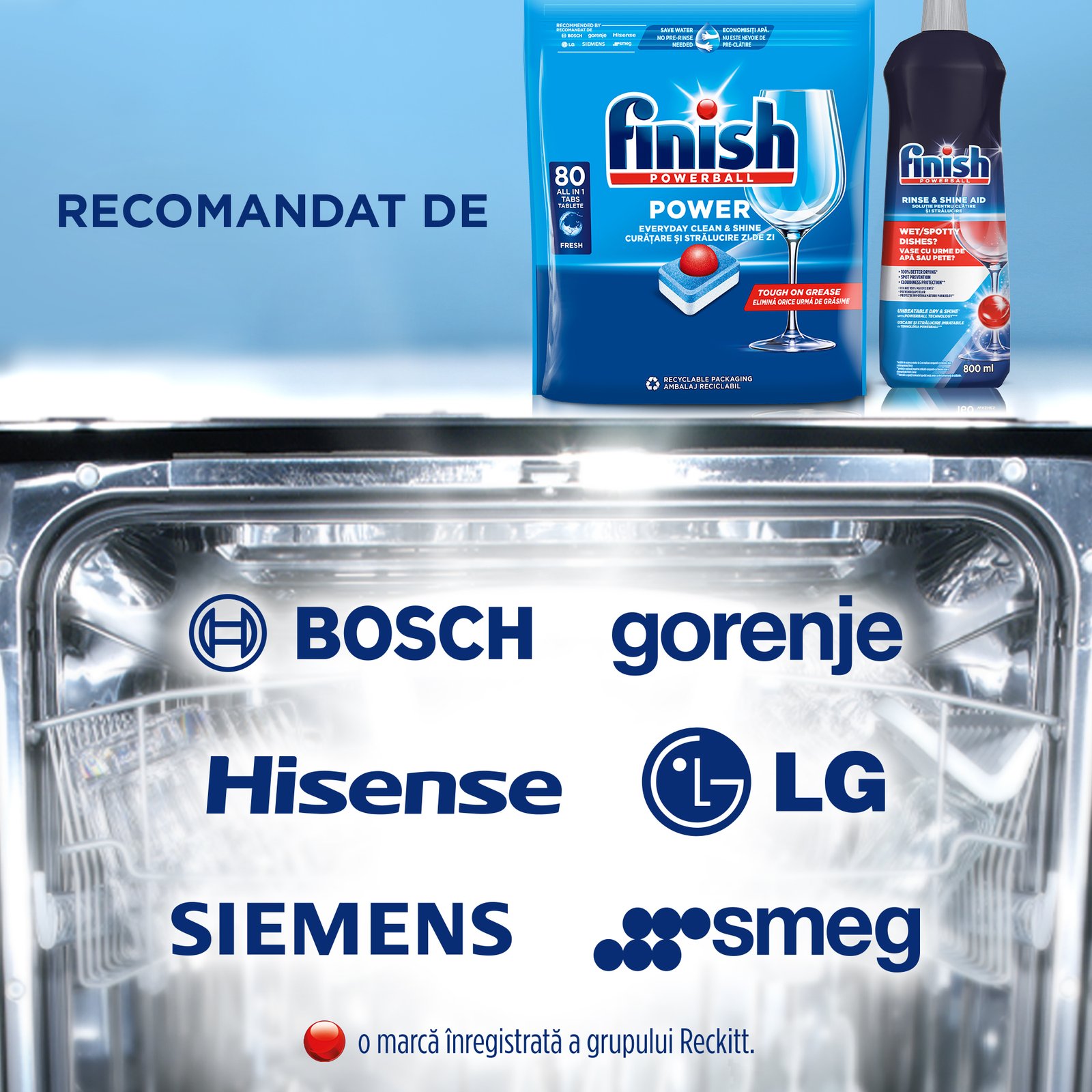 Finish Power detergent tablete pentru mașina de spălat vase, 80 spălări – imagine 8