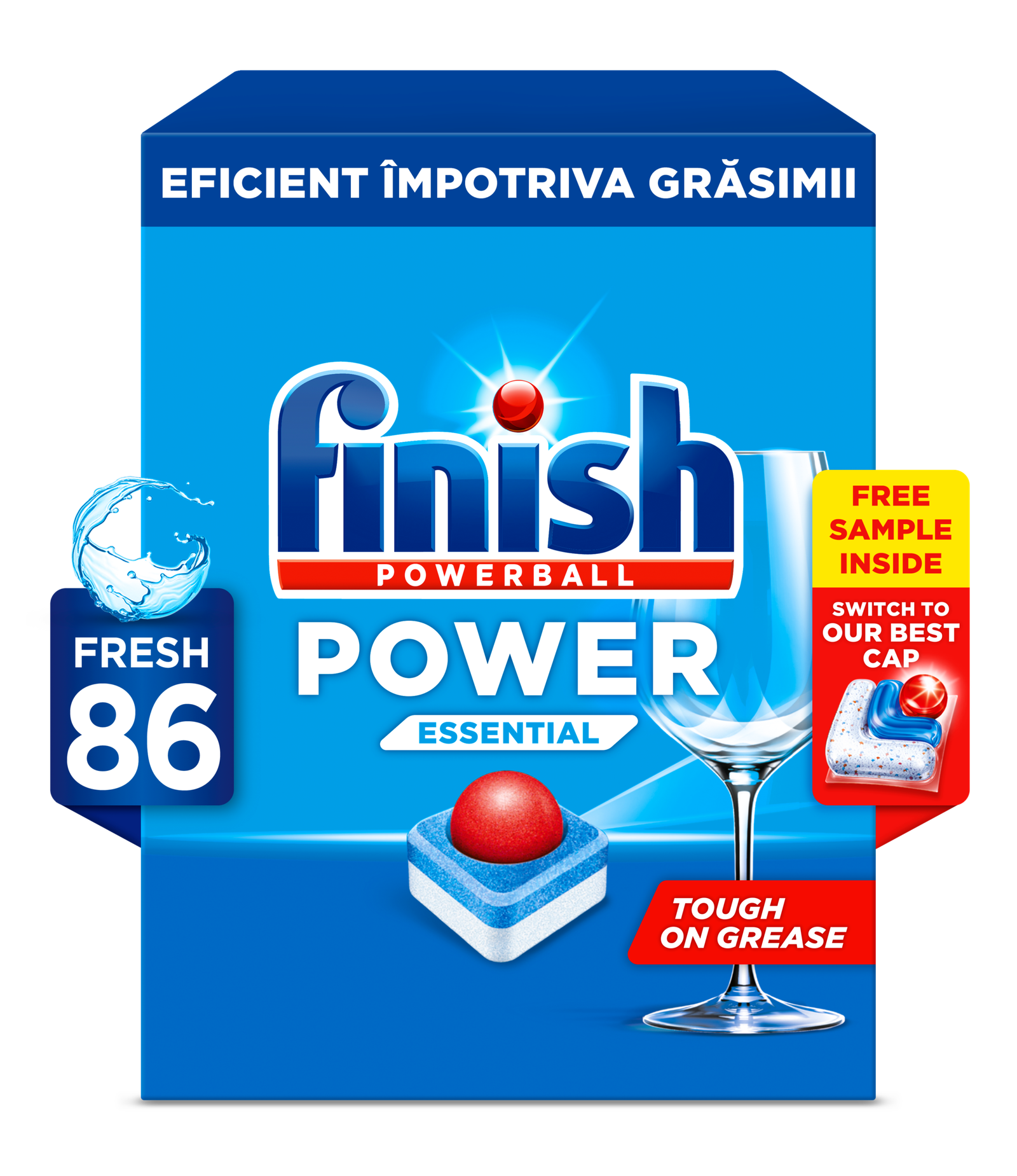 Finish Power Essential detergent tablete pentru mașina de spălat vase, 86 spălări – imagine 2