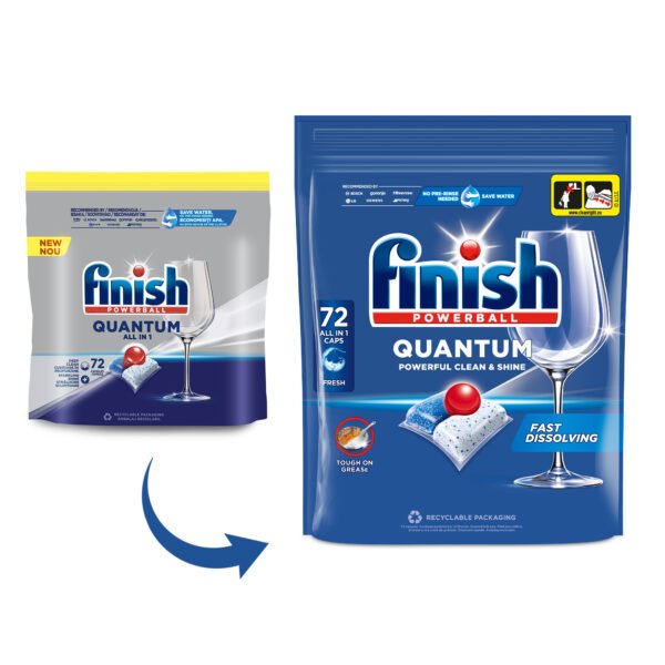 Finish Quantum detergent capsule pentru mașina de spălat vase, 72 spălări
