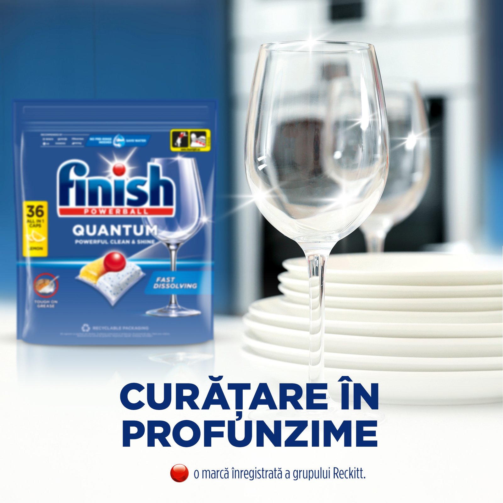 Finish Quantum Lemon detergent capsule pentru mașina de spălat vase, 36 spălări – imagine 3
