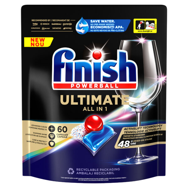 Finish Ultimate detergent capsule pentru mașina de spălat vase, 60 spălări