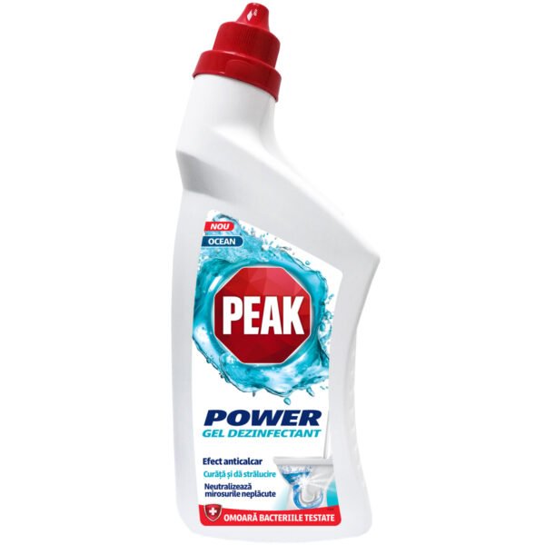 Gel dezinfectant pentru igienizarea toaletei Peak ultra power gel Ocean, 750 ml