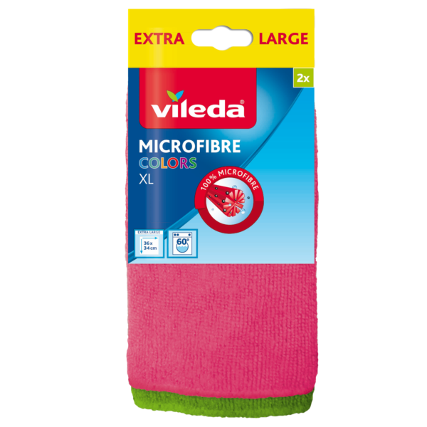Laveta microfibră Vileda colours XL, 2 bucăți