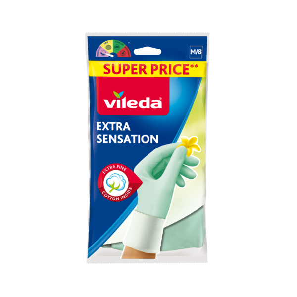 Mănuși menaj Vileda Extra Sensation, Marimea M