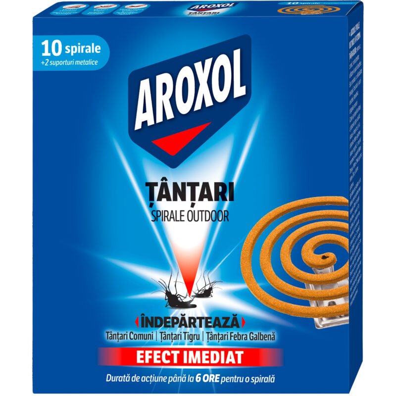 Spirale outdoor impotriva tantarilor Aroxol, 10 bucăți