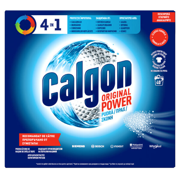 Pudra anticalcar pentru mașina de spălat Calgon 4in1, 2 kg