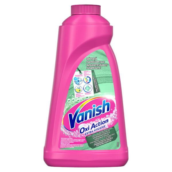 Solutie pentru indepartarea petelor & dezinfectarea hainelor Vanish Extra Hygiene, 940 ml