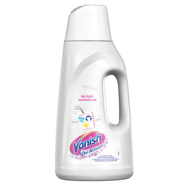 Solutie pentru indepartarea petelor pentru haine albe Vanish Oxi Action, 2 L