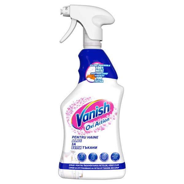 Spray pentru indepartarea petelor pentru haine albe Vanish Oxi Action, 500 ml