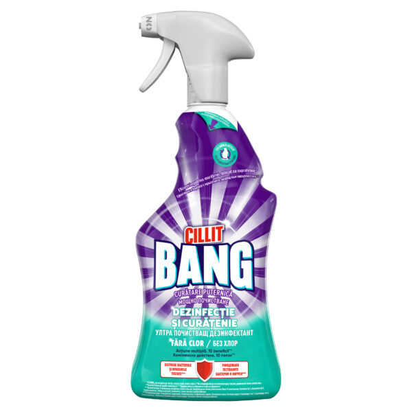 Spray solutie curățare și dezinfectare suprafețe Cillit Bang Dezinfectie & Curățenie, 750 ml